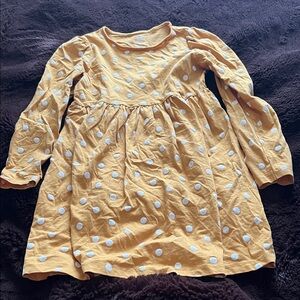 H&M Yellow Polka Dot Casual Dress